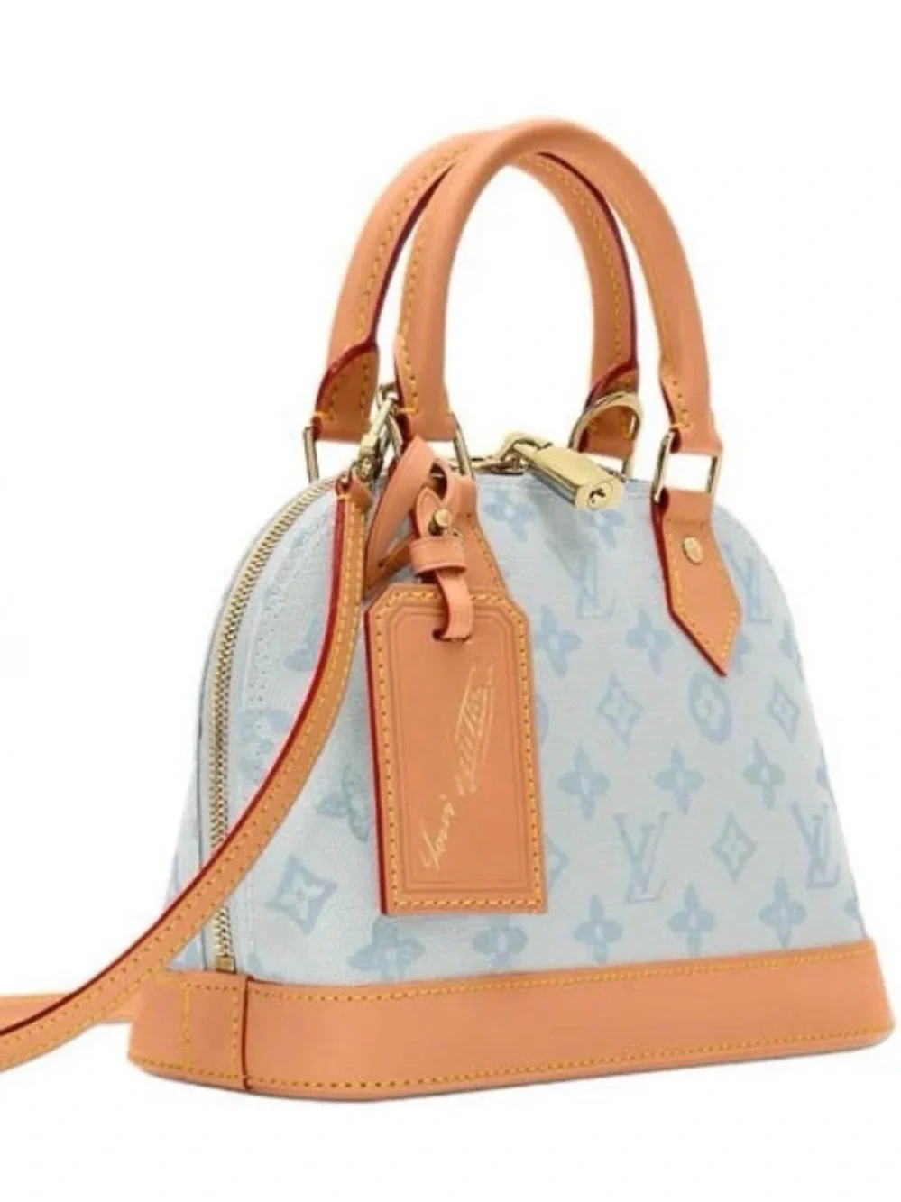 Louis Vuitton 130 yr Anniversary ALMA BB Light Blue Monogram Crossbody
